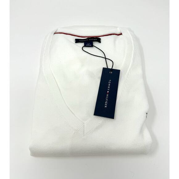 Tommy Hilfiger Women's Regular Fit, V-Neck Sweater,  MilkyWay, Size S - Picture 3 of 6